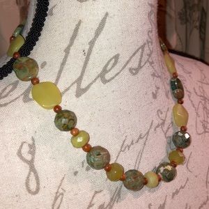Green Stone Necklace Jewelry